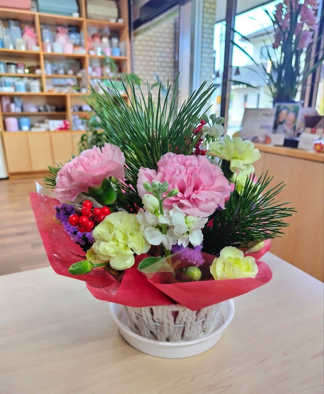 お花を飾りました